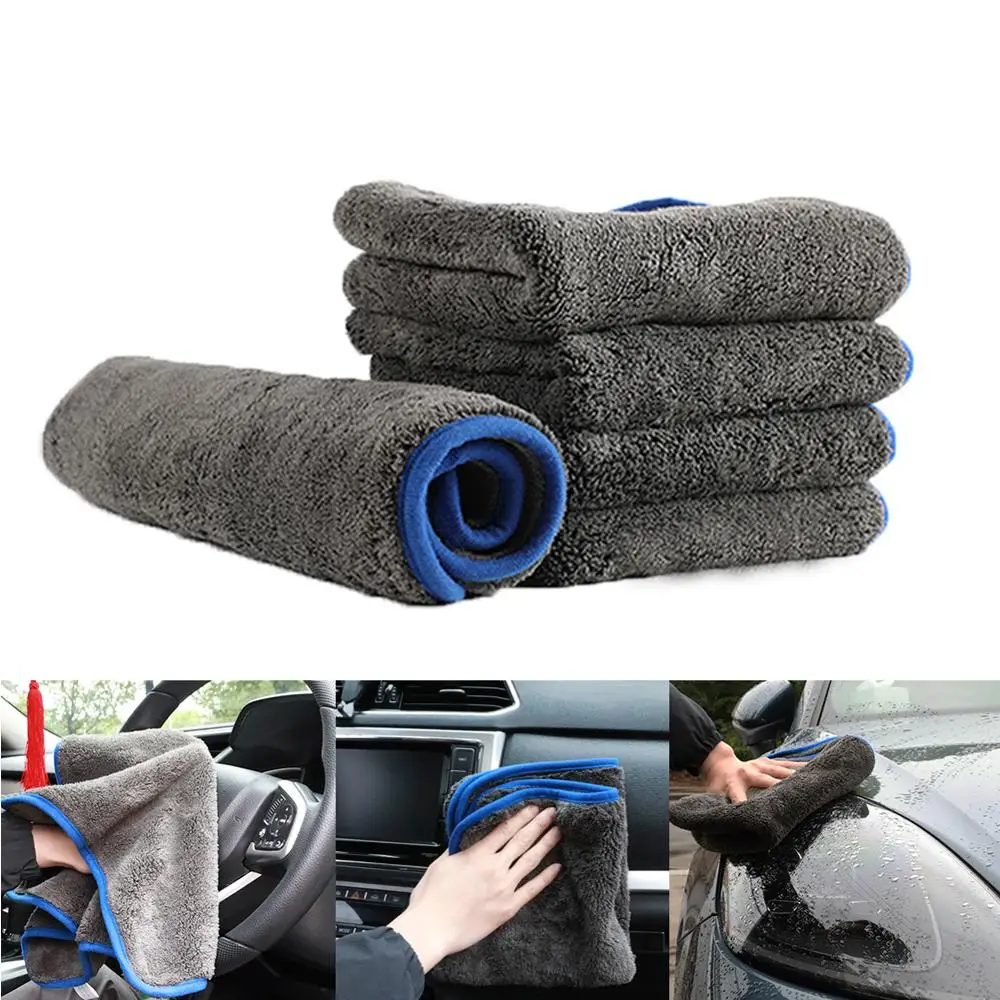 1 шт. микрофибра толстое полотенце для мытья автомобиля впитывающие салфетки без
