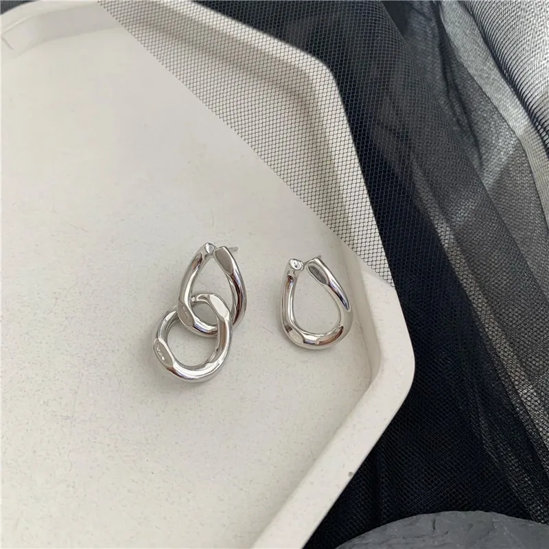 

Оригинальные летние серьги, минималистичные нестандартные геометрические Висячие серьги для женщин, ретро, кубинские серьги-цепочки, ювел...