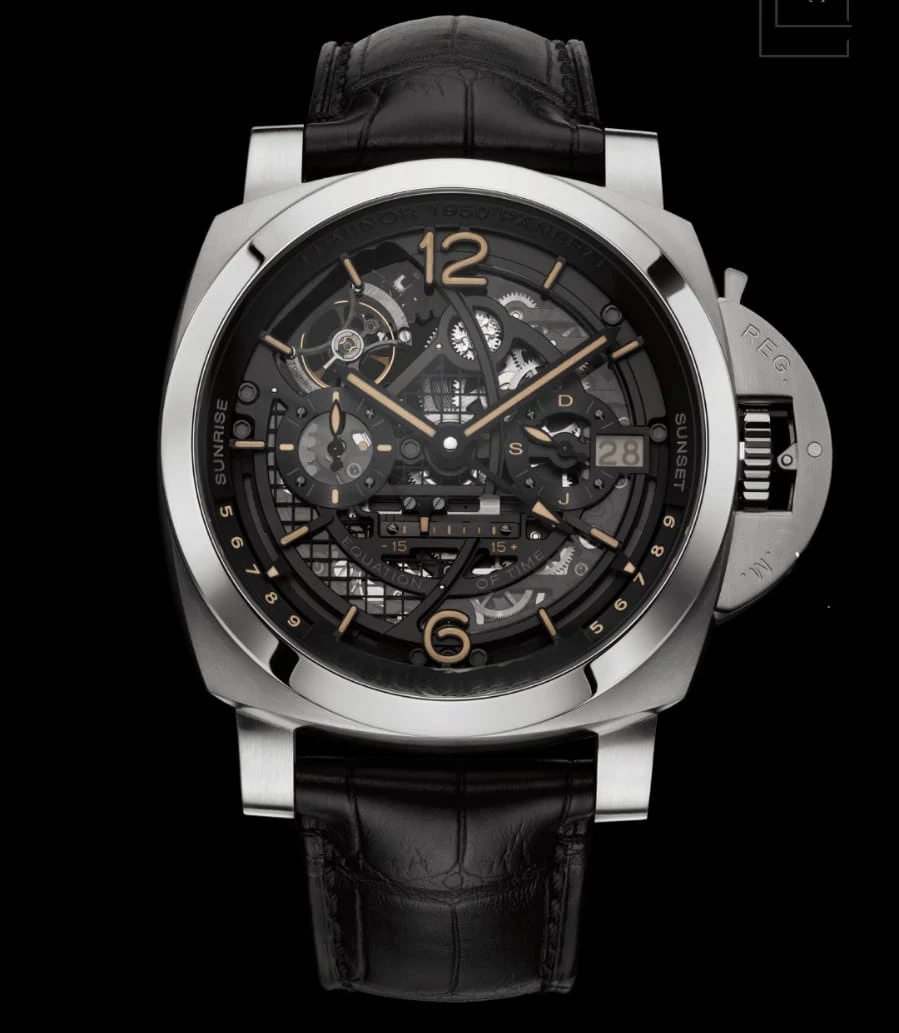 

Classic New Men Automatic Mechanical Sapphire Glass Back Stainless Steel GMT Watches Black Leather Tourbillon Luminous AAA+