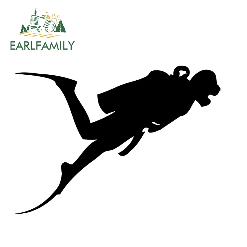 EARLFAMILY 13 см x 10 наклейка для дайвинга с аквалангом водителя храпа костюма лодки