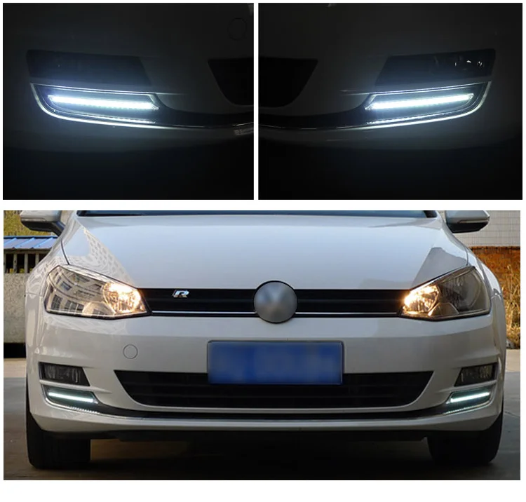 

Светодиодные дневные ходовые огни Eosuns для Volkswagen Golf 7 Mk7 Golf7, дневные фонари с беспроводным управлением переключателем