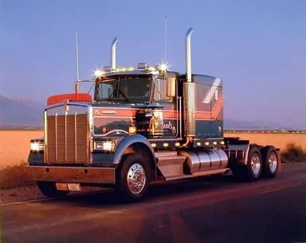 

Kenworth At Dusk Diesel Big Rig Truck Automobile Wall Decor Art Print Poster