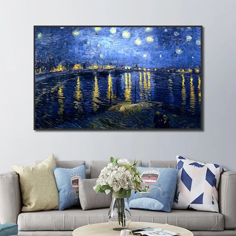 

Abstract Starry Sky And Bridge Poster Hanging On The Wall Painting Print Canvas Painting Picture Home Wall Art Modern Decoration