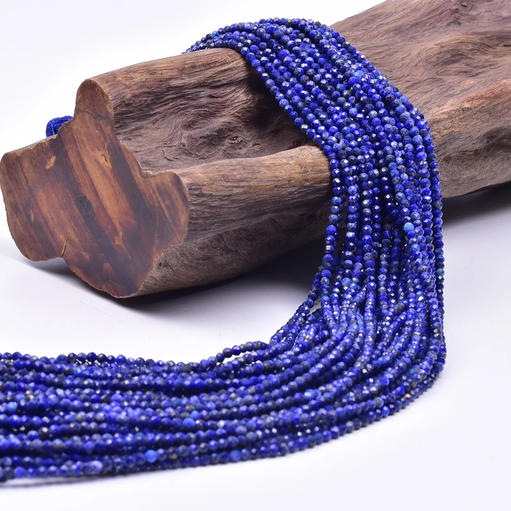 Asingeloo 2 мм натуральный голубой лазурит бусины для изготовления сережек браслет