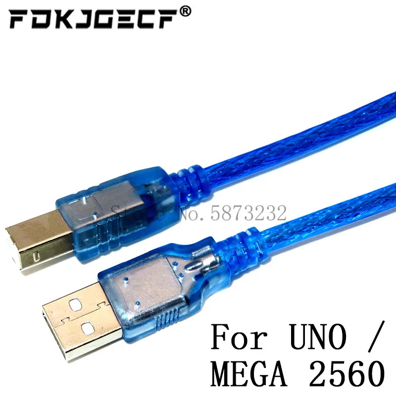 Кабель USB 30 см для Uno r3/Nano/MEGA 2560/Leonardo/Pro micro/DUE Blue высокое качество тип USB/Mini USB/Micro 0 3 м