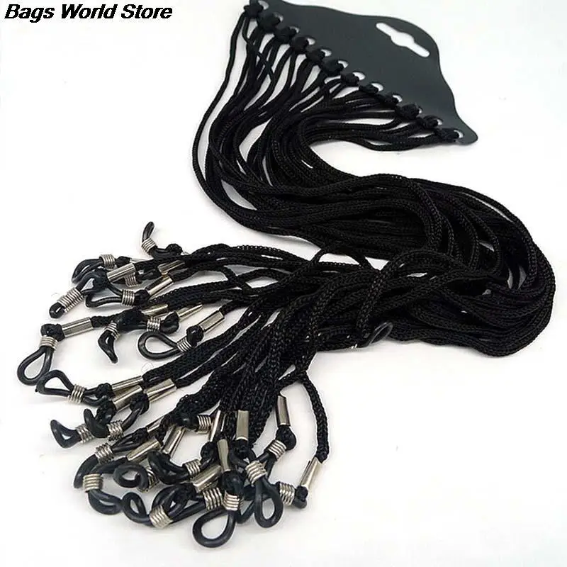 NEW 12pcs/lot Adjustable Neck Cord Strap String Landyard Holder For Eyeglass Glasses Sunglasses Black Color | Аксессуары для