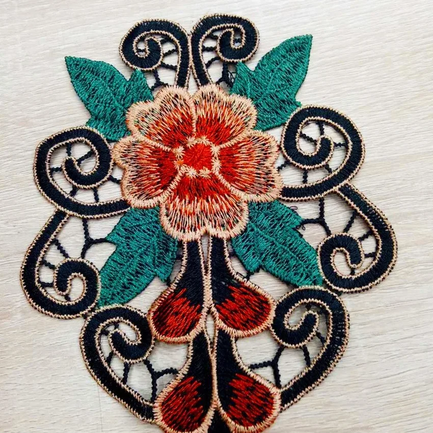 Новое поступление цветок пиона Венецианский кружевной воротник вышитая нашивка