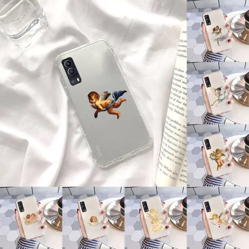 

baby angel painting art Phone Case Transparent For Xiaomi Redmi note 3 9 7 4 8 8T 10 CC9E 11ULTRA T lite PLAY pro 4G 5G