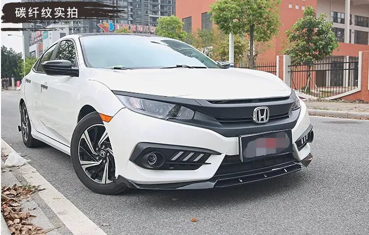 Для Honda Civic Body kit спойлер 2015 2018 для 3DC ABS задний передний бампер диффузор защитные