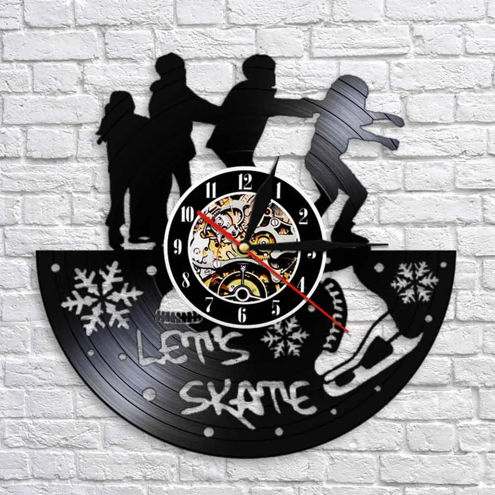 Настенные часы Let's Skate с реальной виниловой пластиной для экстремальных видов