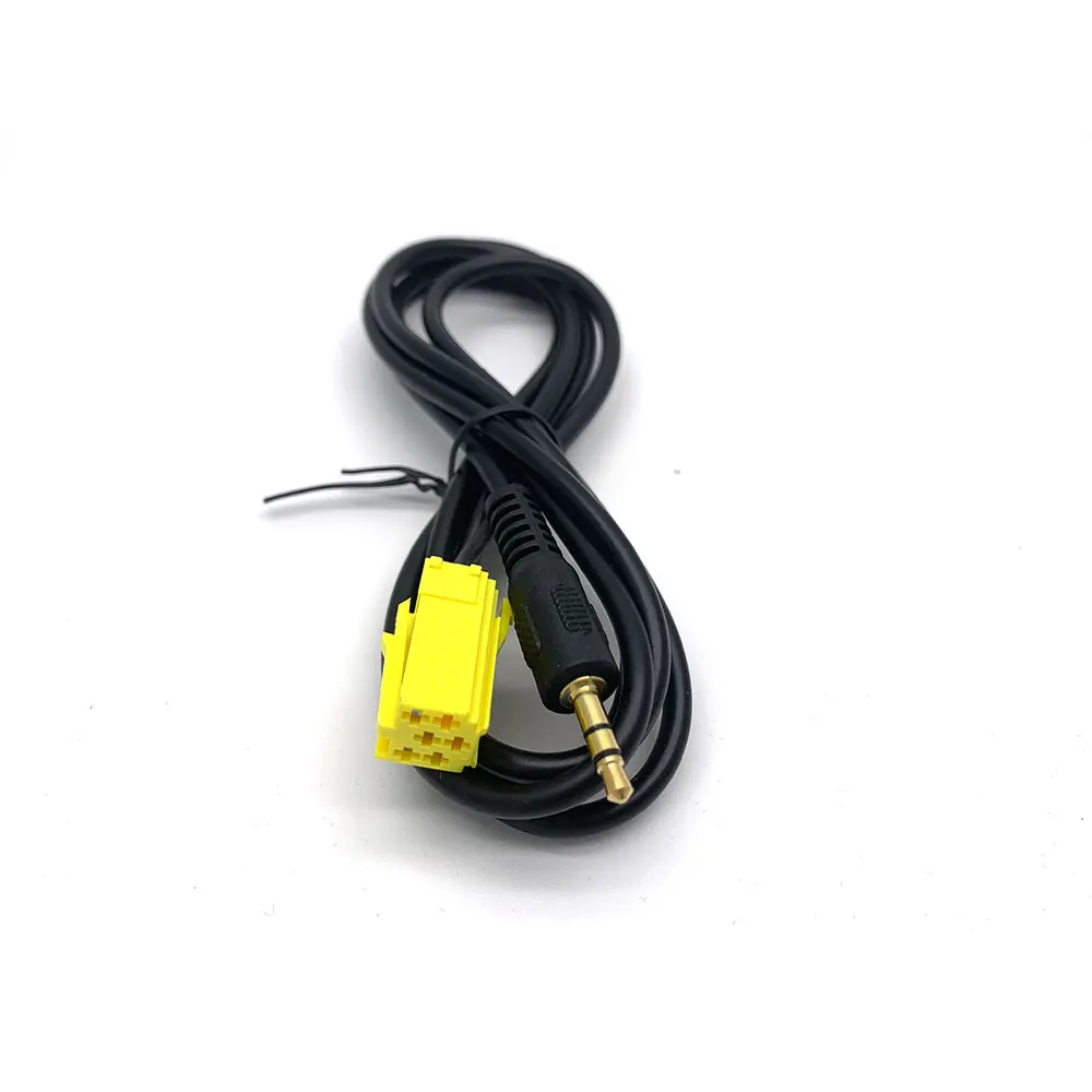 

100cm 3.5MM Audio Cable For Fiat Grande Punto Al-fa 159 6pin plug Car Stereo Aux input Vehicle Lead Cable Adaptor