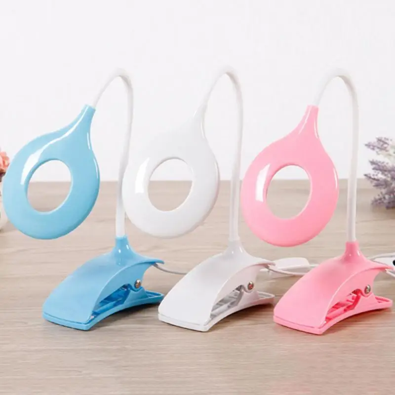 

Portable Simple Fashion LED Table Lamp Bedroom Usb Charge Clip Bedside Light Student Protective Eye Reading Desk Lamps