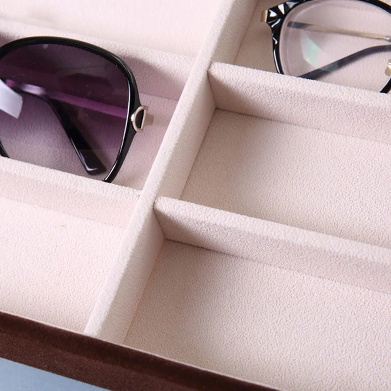 

Fashion Glasses Cases 6 Grids Sunglasses Display Box Sunglasses Display Glasses Display Props Jewelry Organizer Tray