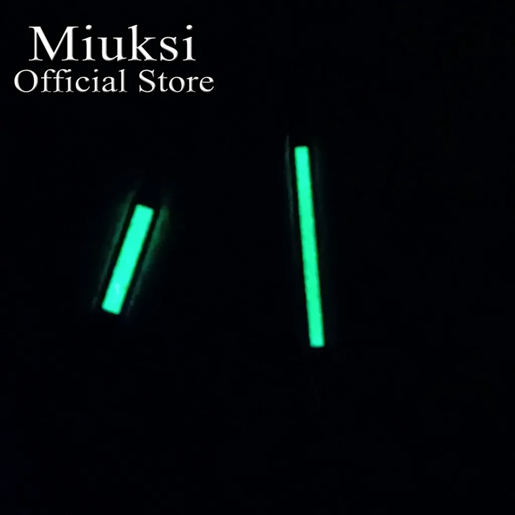 

Miuksi rose gold watch hands green luminous hands fit NH35 NH36 movement