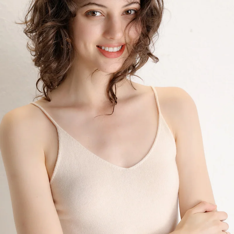 Женское кашемировое платье без рукавов 100% длинное платье-майка облегающее из