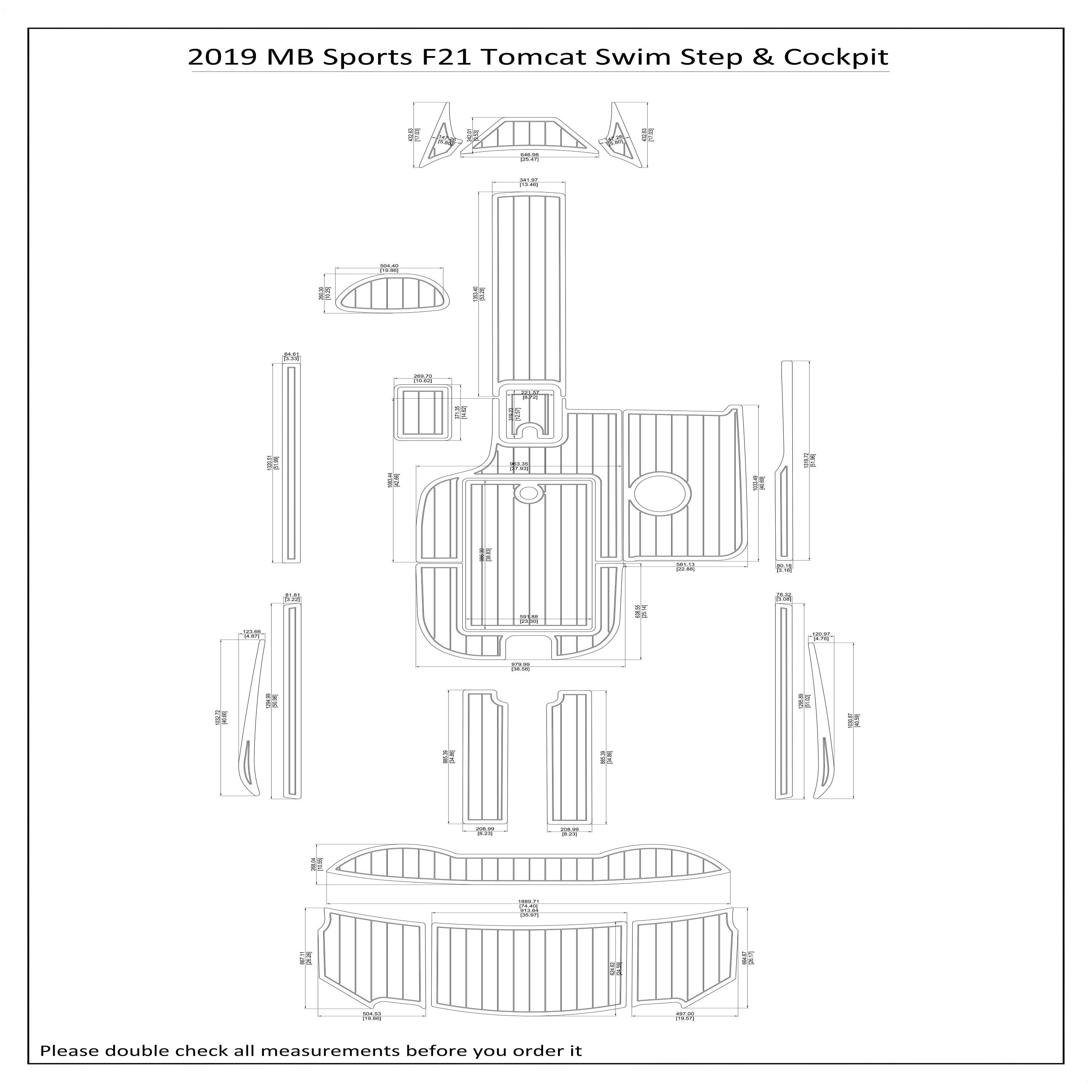 2019 MB Sports F21 Tomcat плавательный шаг кабина лодка EVA пенопластовый Тиковый напольный