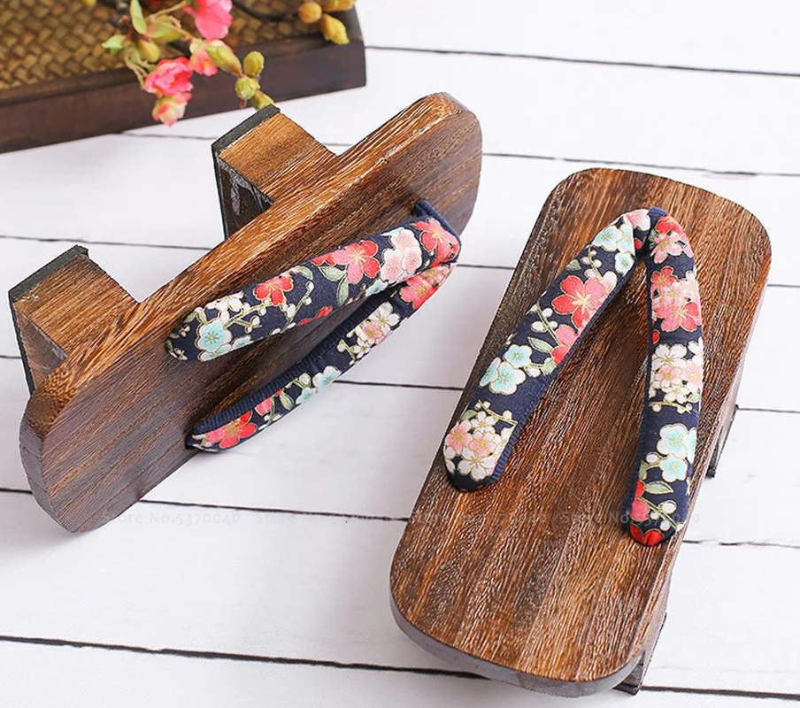 Японские традиционные женские сабо Geisha Geta кимоно юката пляжные сандалии ниндзя