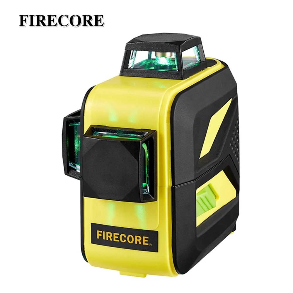 FIRECORE F93T-XG 12 линий 3D зеленый лазерный уровень LR6/литиевая батарея самонивелирующиеся Горизонтальные и вертикальные поперечные линии можно использовать приемник
