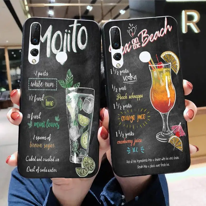 Mojito Martini коктейль бар косплевидный постер чехол для телефона Huawei Y6P Y8S Y8P Y5II Y5 Y6 2019 P