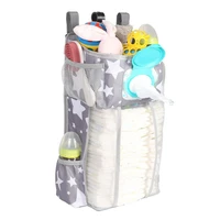 baby bed organizer hanging bags multifunctional newborn crib diaper storage bags baby bed removable toy storage bag