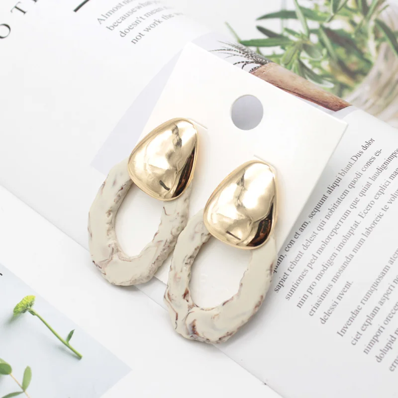 

Geometric Earring Marble Party-Female Modern