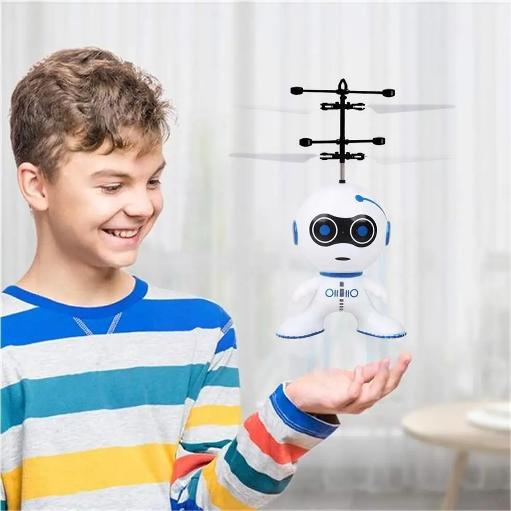 

Mini Induction Flying Robot Gyro Helicopter Drone Usb Fidget Electronic Induction Gifts Christmas Stress Aircraf D8t0