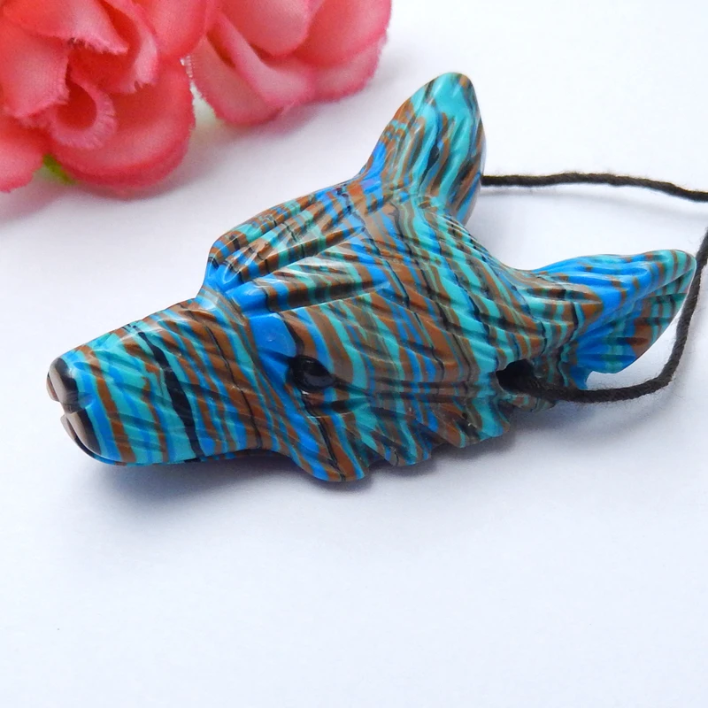 Ювелирные аксессуары ручная работа на заказ Радужный азан волк подвеска из