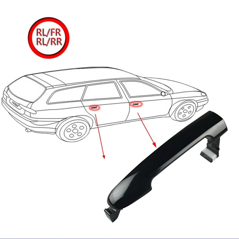 Внешняя 4 шт. дверная ручка подходит для Hyundai Sonata 2005 2010 передней задней левой