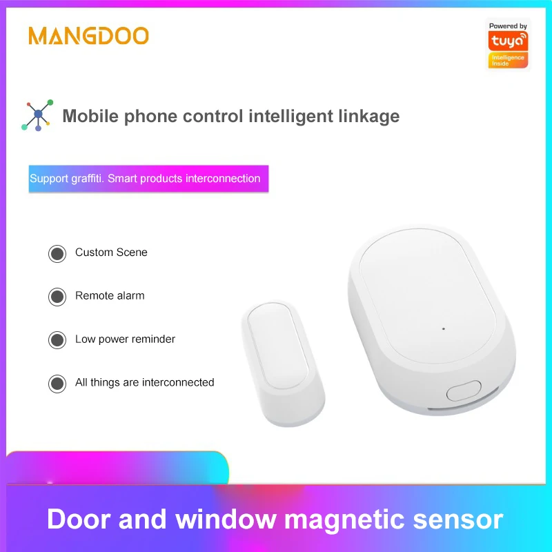 

Tuya ZigBee Smart Door Sensor Window Detector Wireless Smart Life App Smart Home Security Alarm System Zigbee Hub Required
