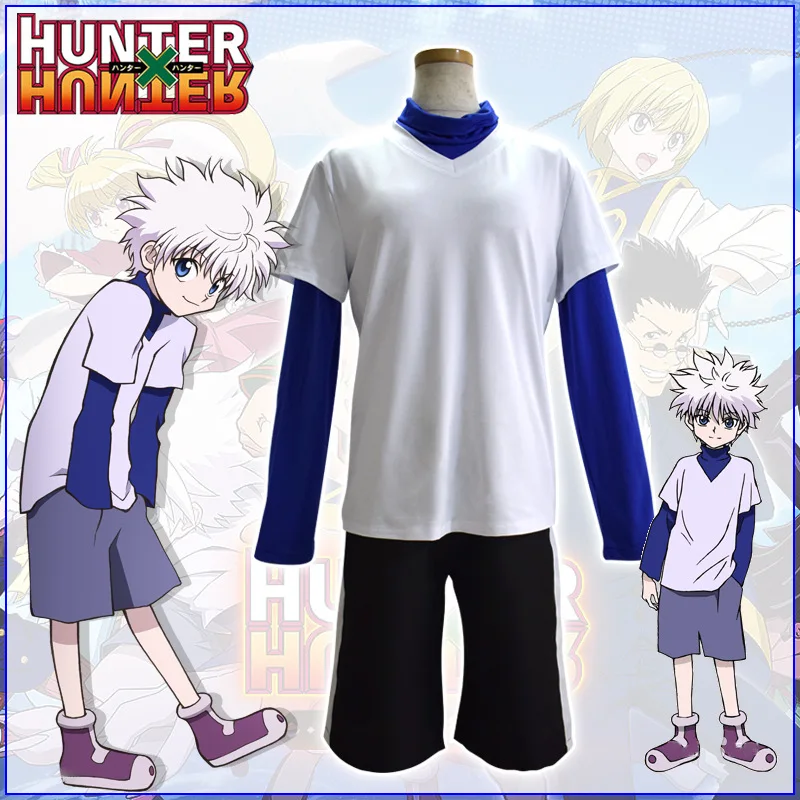 

Hunter X Hunter Killua Zoldyck Cosplay Adult Anime Costume New Arrival 3 pieces Set