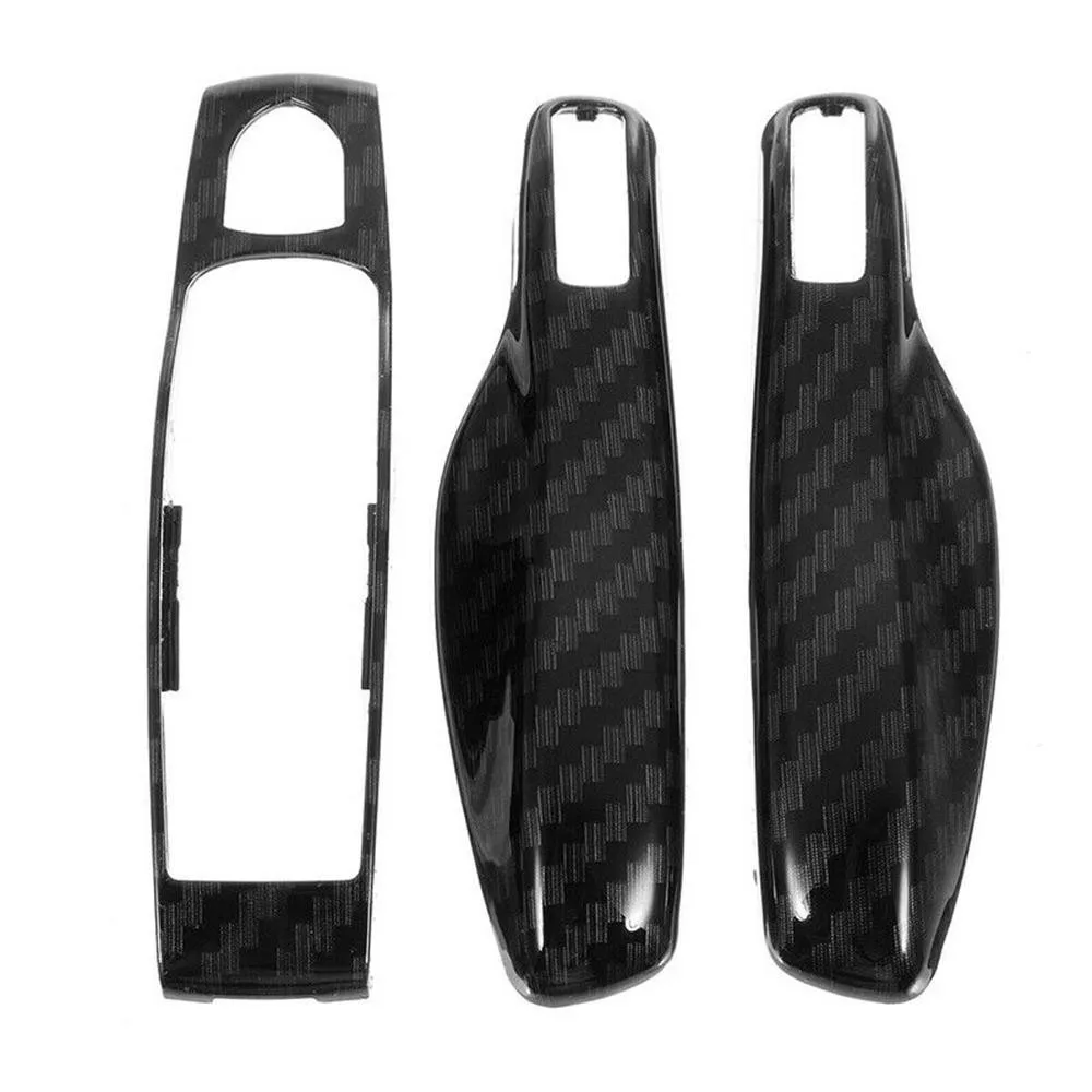 

For Porsche Panamera Cayenne Macan 911 Spyder 918 Models 3PCS Remote Car Key Case Protective Shell Cover Carbon Fibe Cover