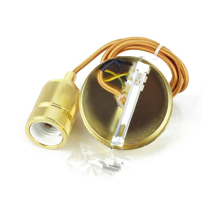 Подвесные светильники E27 в стиле индастриал алюминиевая винтажная лампа черного