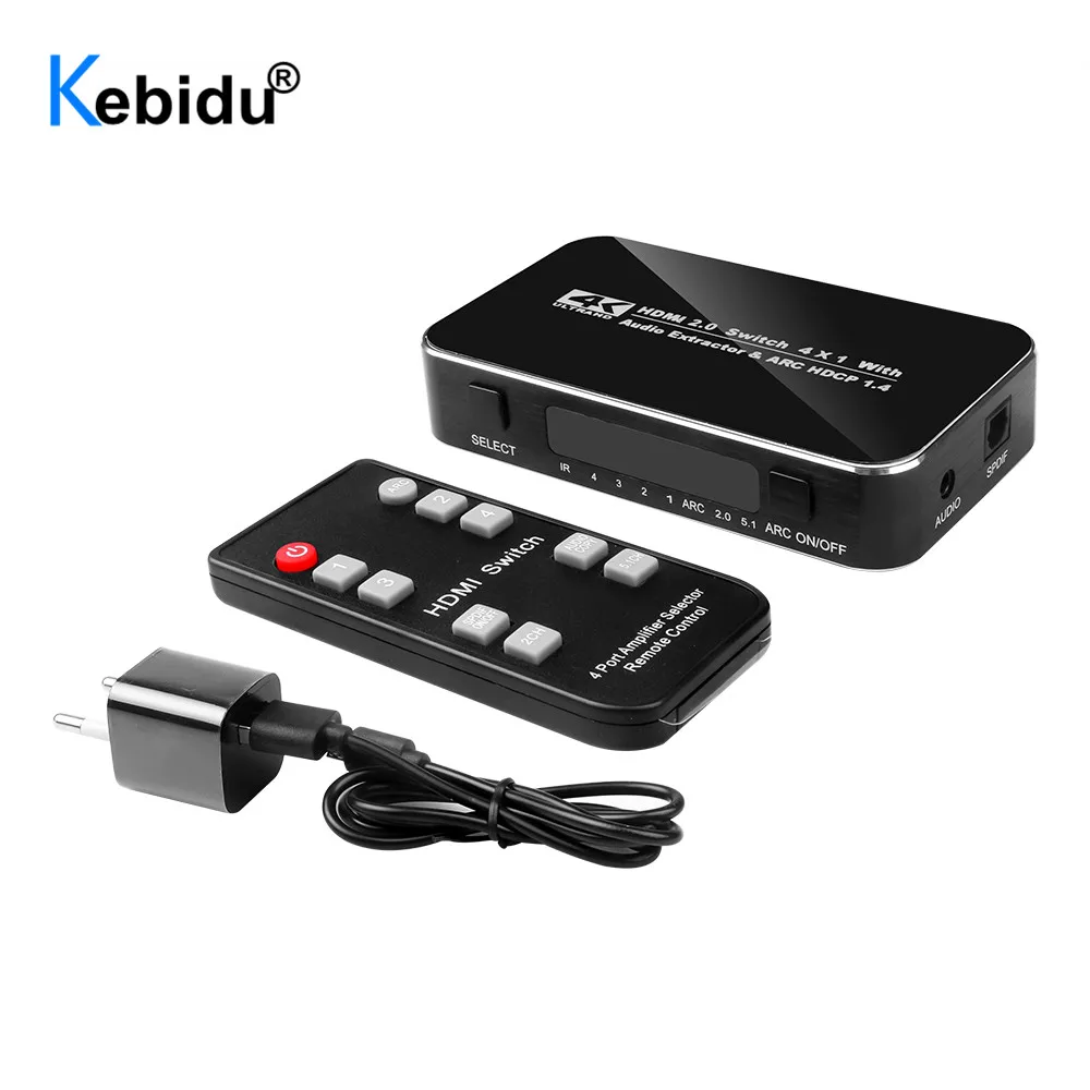4x1 4 в 1 4K HDMI совместимый сплиттер переключатель 2 0 выключатель аудио экстрактор с