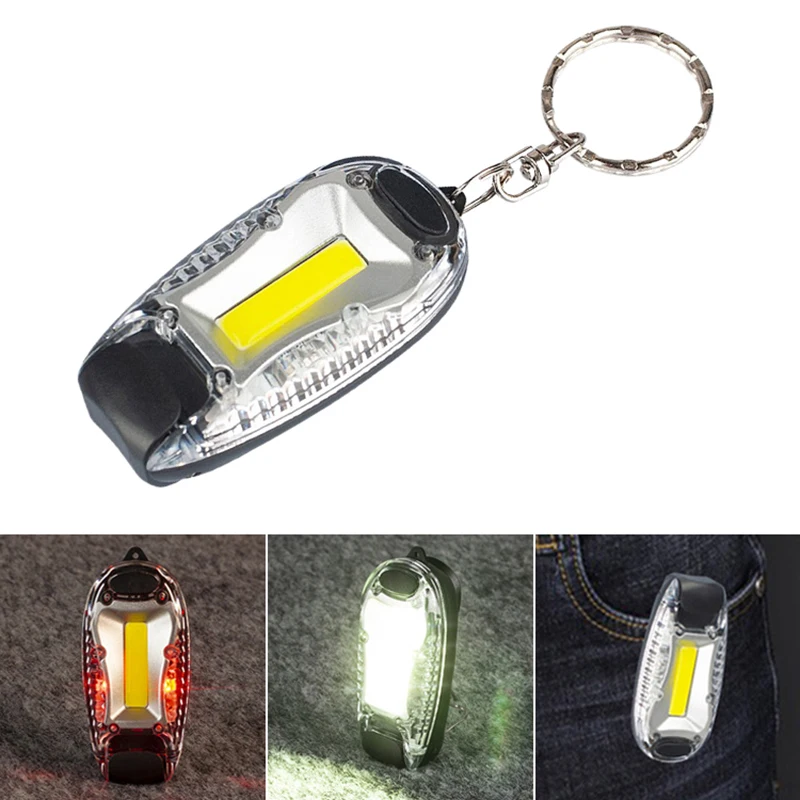 

Mini Flashlight Keychain With Cob Bulbs & 5 Modes 20 Lumen Powered By Battery Easy To Clips On Backpack Lanterna Led