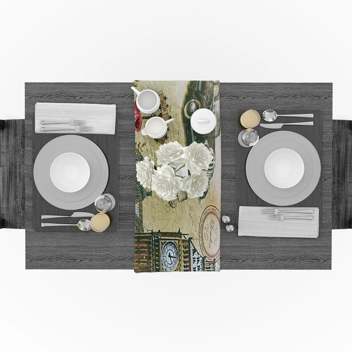 Плакат в стиле старой Лондонской Англии художественные часы башня современная