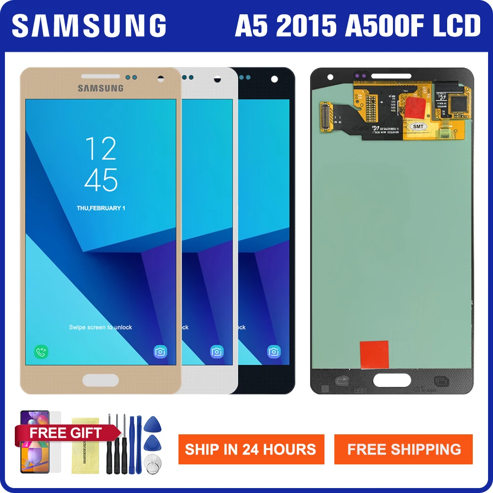 Original Display for SAMSUNG Galaxy A5 2015 A500 LCD Touch Screen Digitizer For Samsung A500FU A500F A500M | Мобильные телефоны и