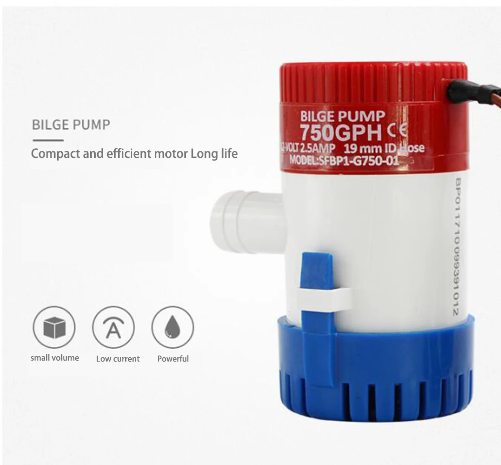 На 1100gph 750gph 500gph 350gph 12 В 24vdc мини Трюмный насос высокого давления погружной для сада морской самолет двигатель домашний дом Солнечный