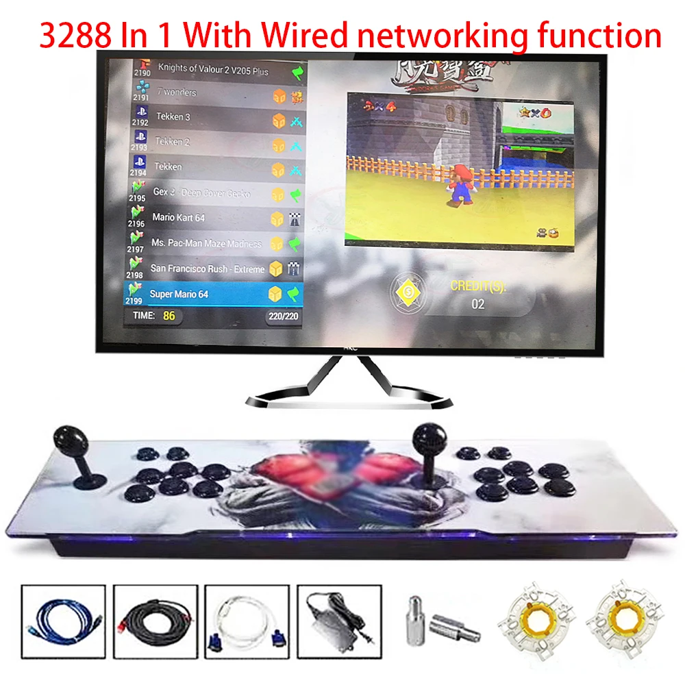 Ретро игровая аркадная консоль Pandora 3D бокс доска 1660/3303/3288 в 1 мультиигры HDMI VGA для