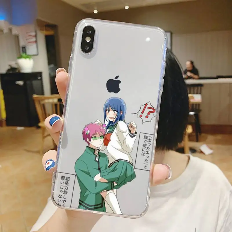 

Saiki Kusuo no Psi Nan Phone Case Transparent soft For iphone 5 5s 5c se 6 6s 7 8 11 12 plus mini x xs xr pro max