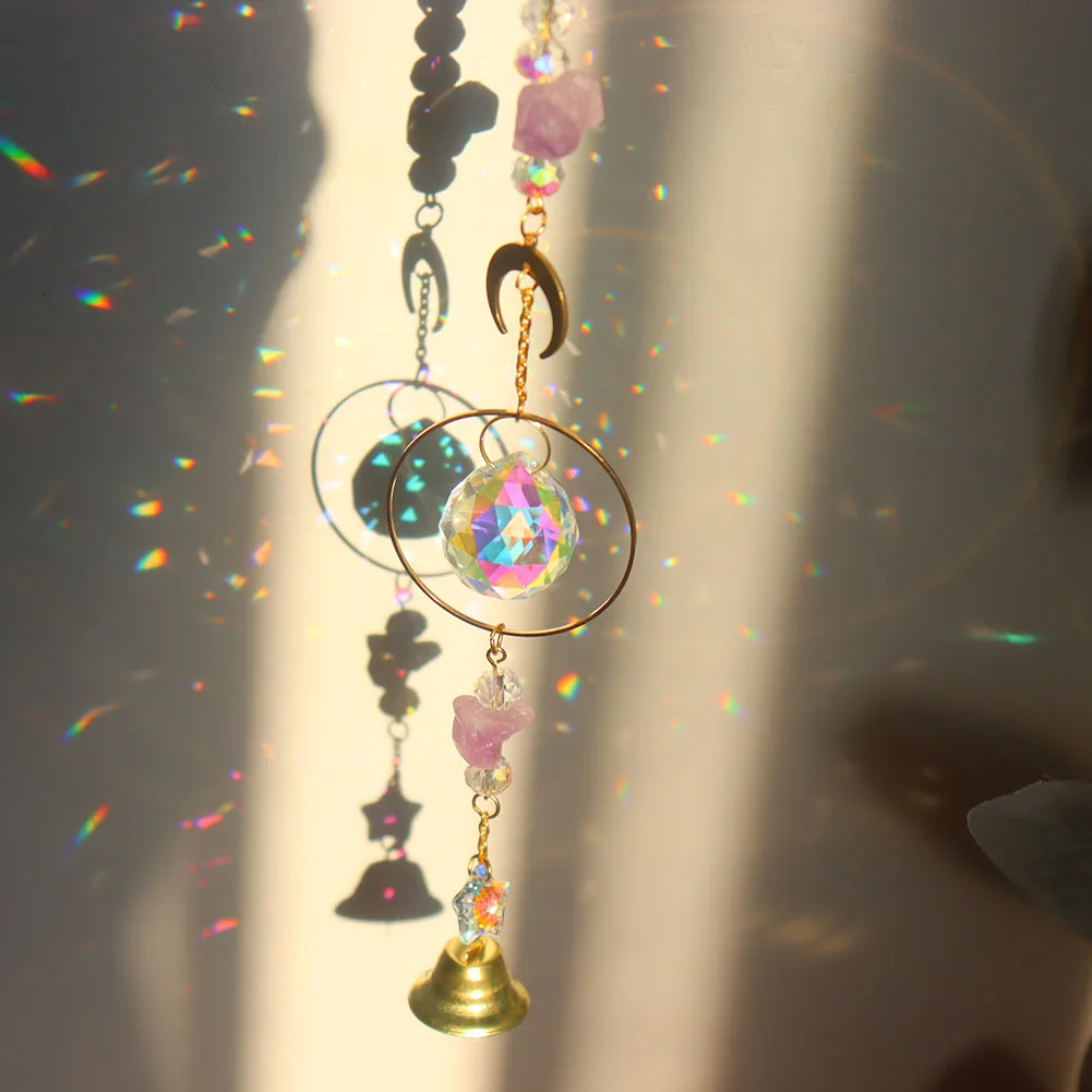 

Rainbow Chaser Crystal Wind Chime Sun Catcher Dream Chaser Hanging Windchime Window Curtains Pendant Home Garden Car Decor