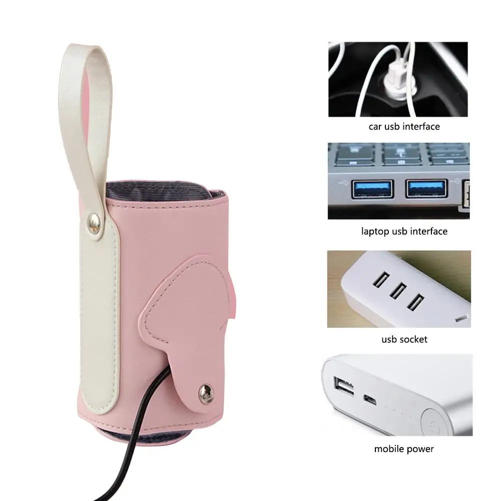 

USB Milk Water Warmer Insulated Bag Baby Milk Water Heating Bag Carrier Portable Travel Newborn Feeding Warmer compatible