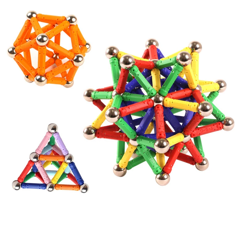 Горячая 150 шт. креативный DIY магнитный стержень ToysMagnet металлический шар для детей магнитные строительные блоки игрушки строительные аксессуары