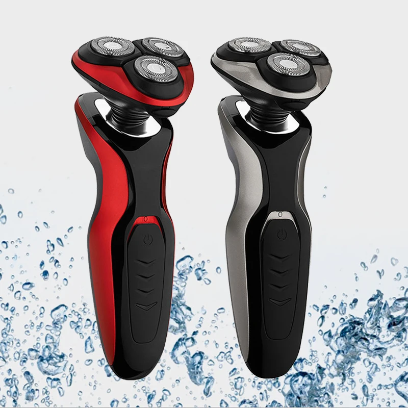 Электрическая бритва с тремя ножами для тела моющаяся перезаряжаемая