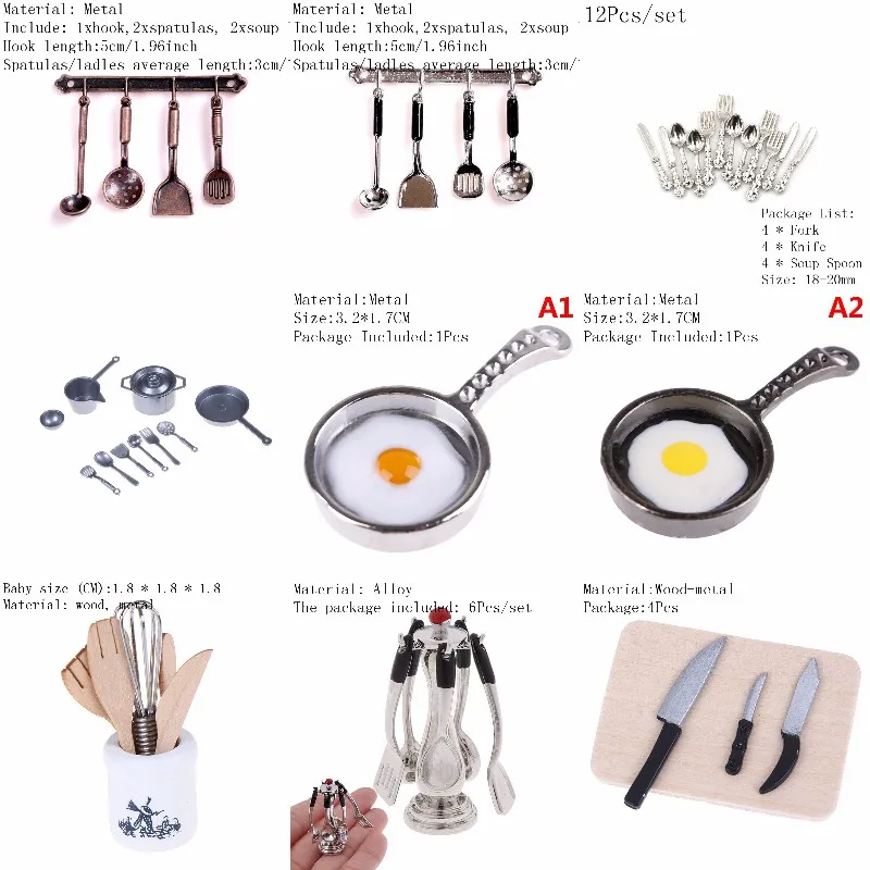 Набор металлических банок для венчика деревянные ножи и вилки миниатюрные