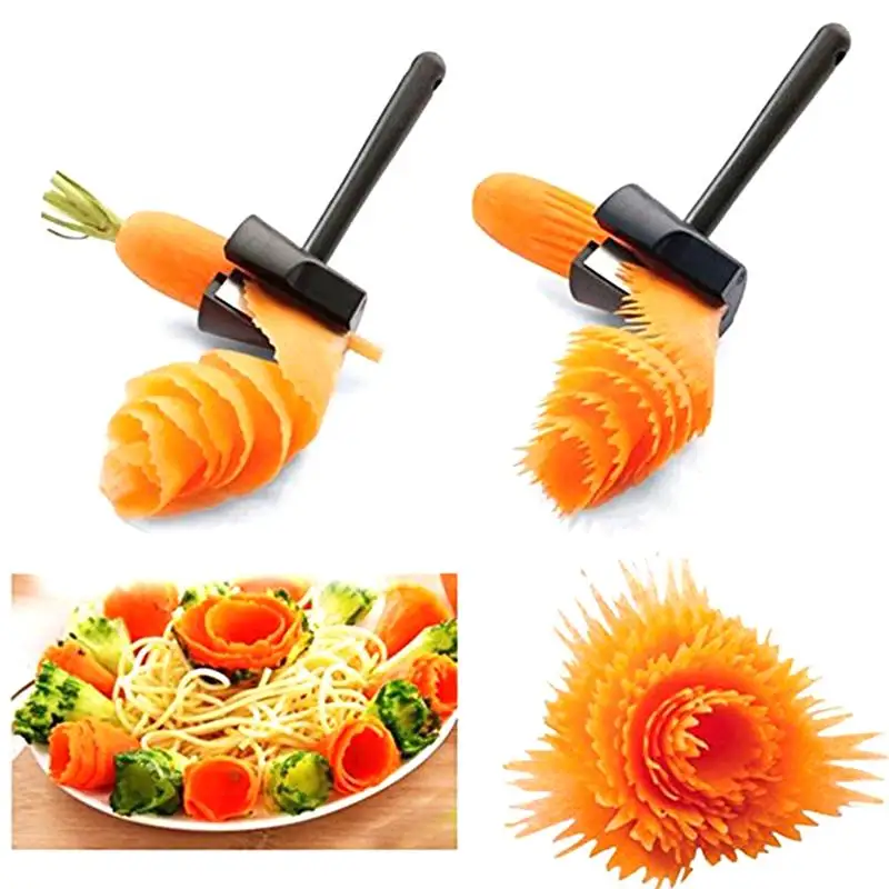 Kitchen Accessories Carrot Peeler Curler Multi-functional Vegetable Sharpener Fruit Vegetable Tools Graters Vegetable Slice