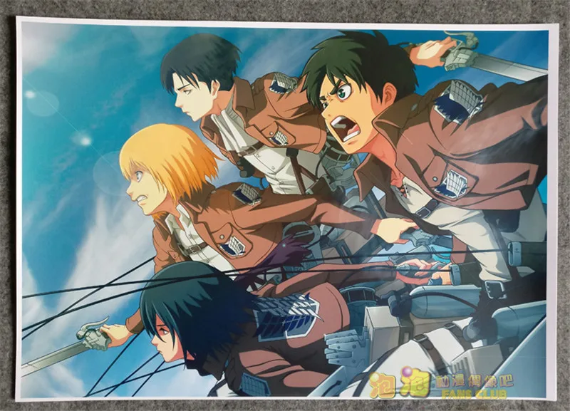 8 шт. Аниме Косплей атака на Титанов Эрен домашний декор плакат Стена Свиток