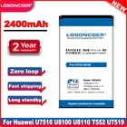 Аккумулятор LOSONCOER HB5A2H на 2400 мА  ч для Huawei C5730 C5070 C8000 U8110 U8500 U8100 T520 T552 T550 E5220 U7519 U7510 U7520
