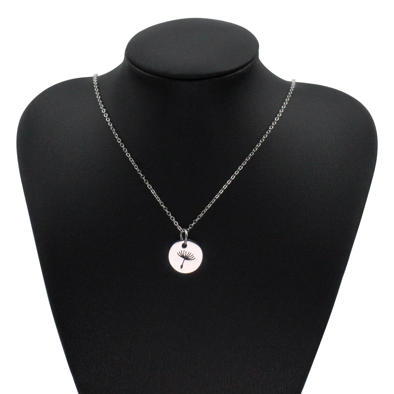 Ожерелье с одуванчиком женское кулон из нержавеющей стали на день матери и