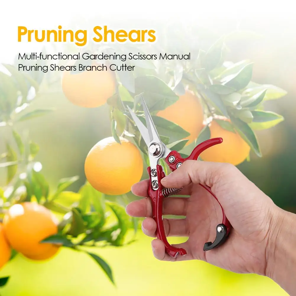 

Multi-functional Gardening Scissors Manual Pruning Shears Branch Cutter Safety Buckle Labor-saving GardenFlower and Fruit Branch
