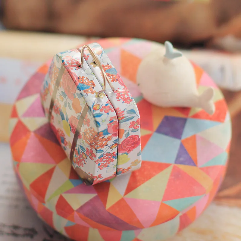 Подарочная коробка для конфет жестяная Коробка с цветами Подарочный мешок